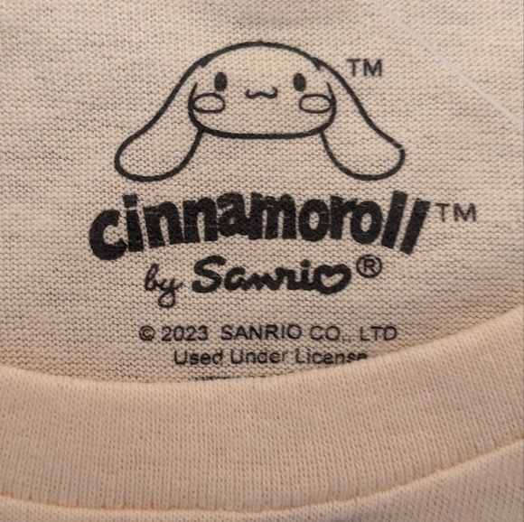 Sanrio Cinnamon Roll, size large beige T-Shirt, pastel image - Picture 2 of 2